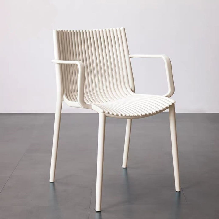 Contemporary Slatted Dining Chair Bowlift