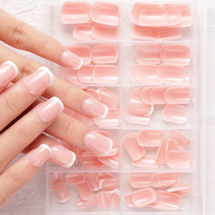 French Tip Press-On Nail Set Bowlift