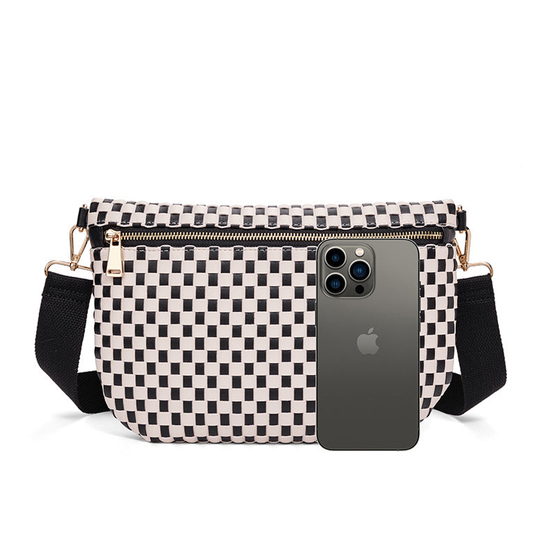 Stylish Woven Crossbody Bag Bowlift