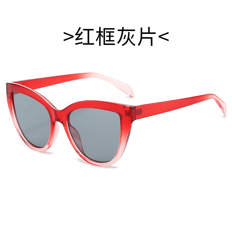 Women's Cat-Eye Sunglasses with Transparent Frame and UV Protection Bowlift