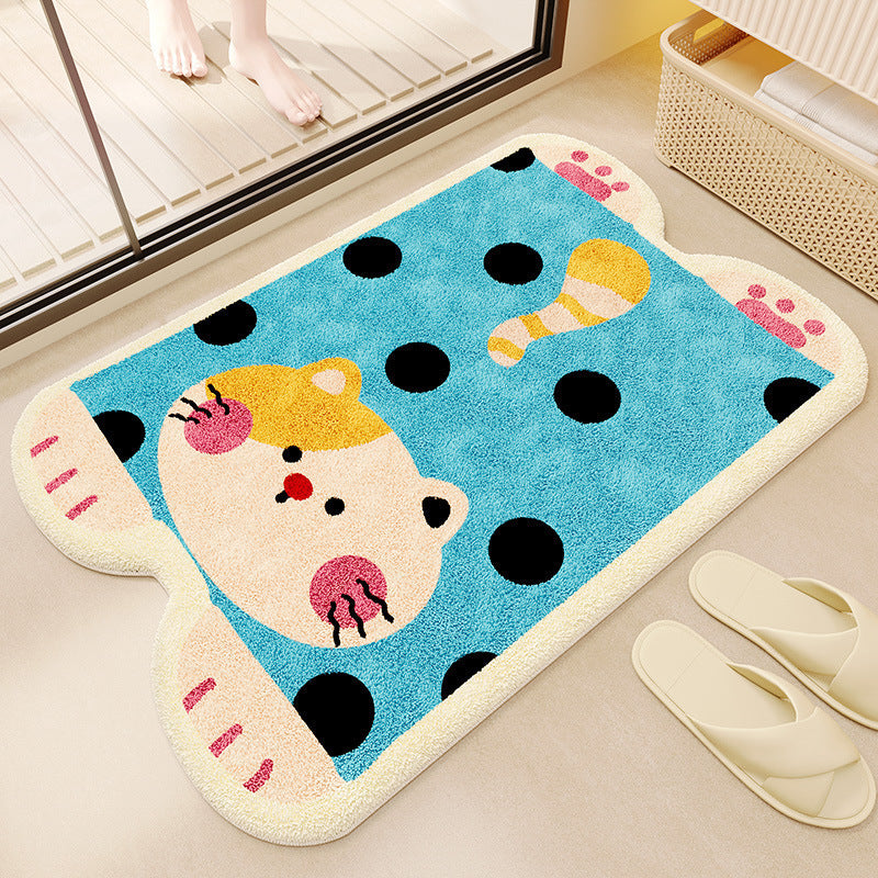 Cartoon Plush Bath Mat
