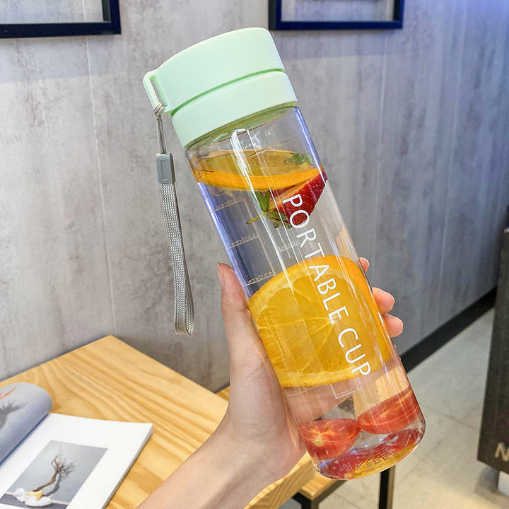 Women's water bottle with innovative lid Bowlift