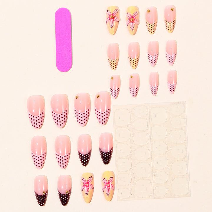 Artistic 3D Floral Accent Nail Art Extensions Bowlift