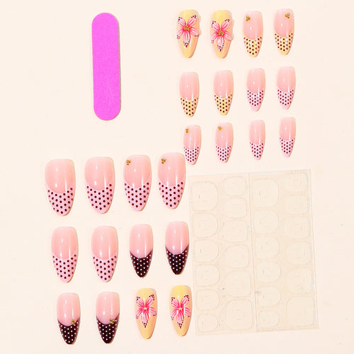 Artistic 3D Floral Accent Nail Art Extensions Bowlift