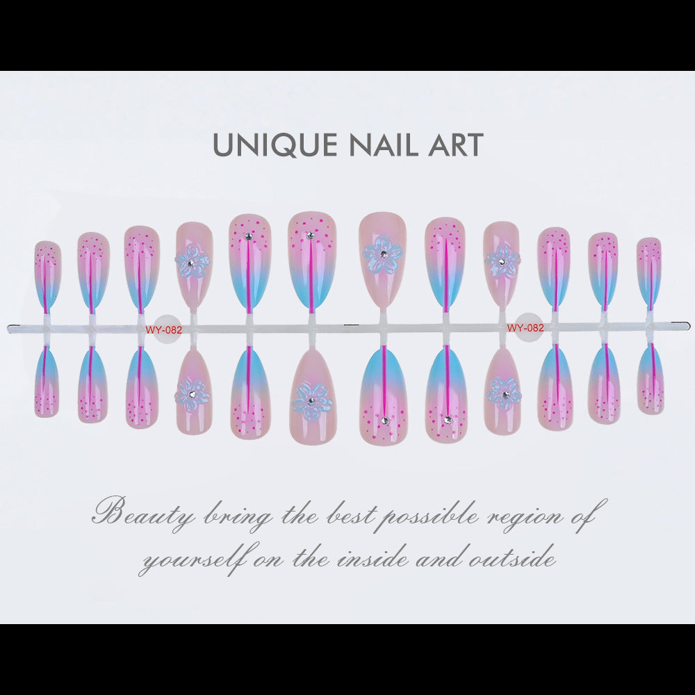 Artistic Floral-Embellished Press-On Nail Collection Bowlift