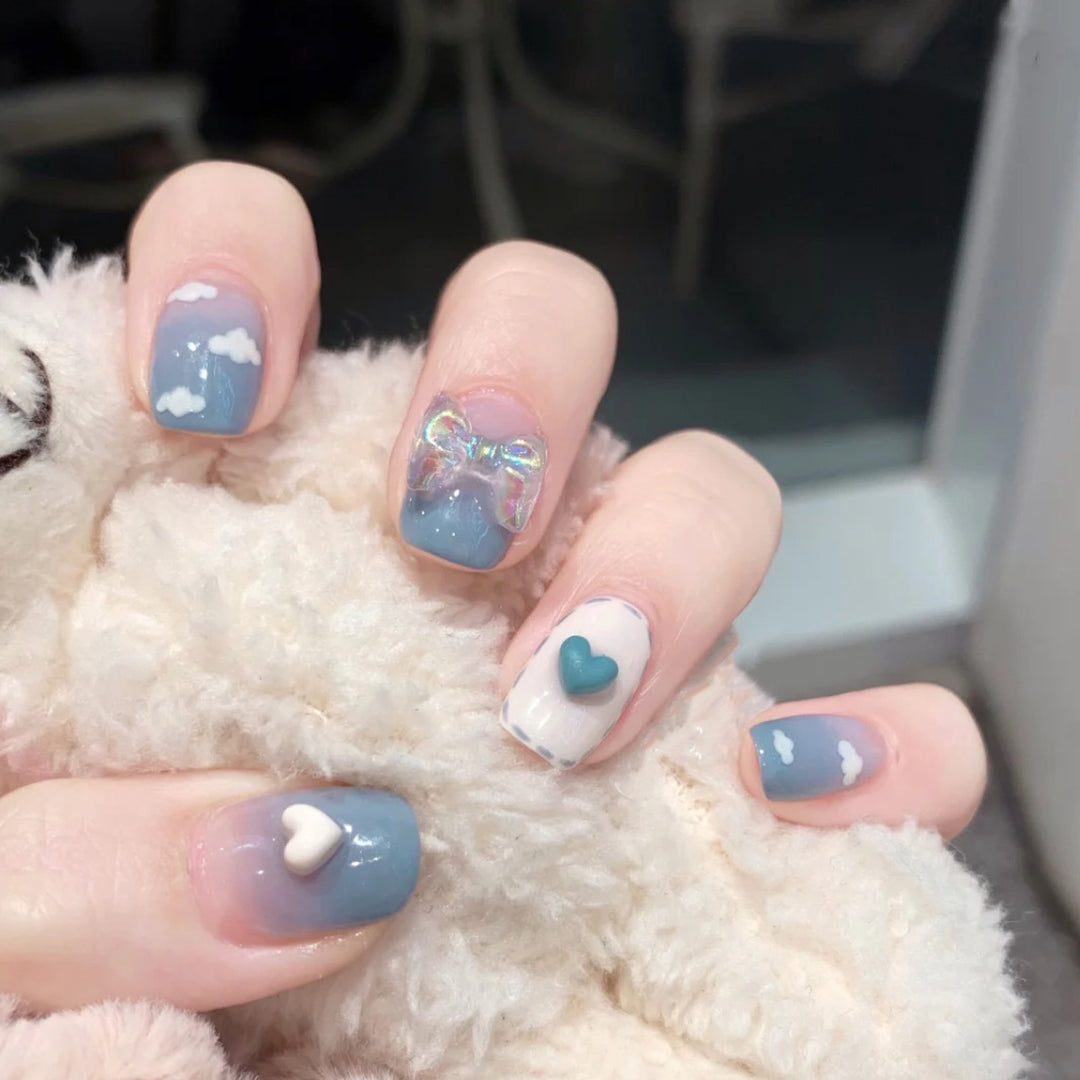 Artificial nail tips with bow design Bowlift
