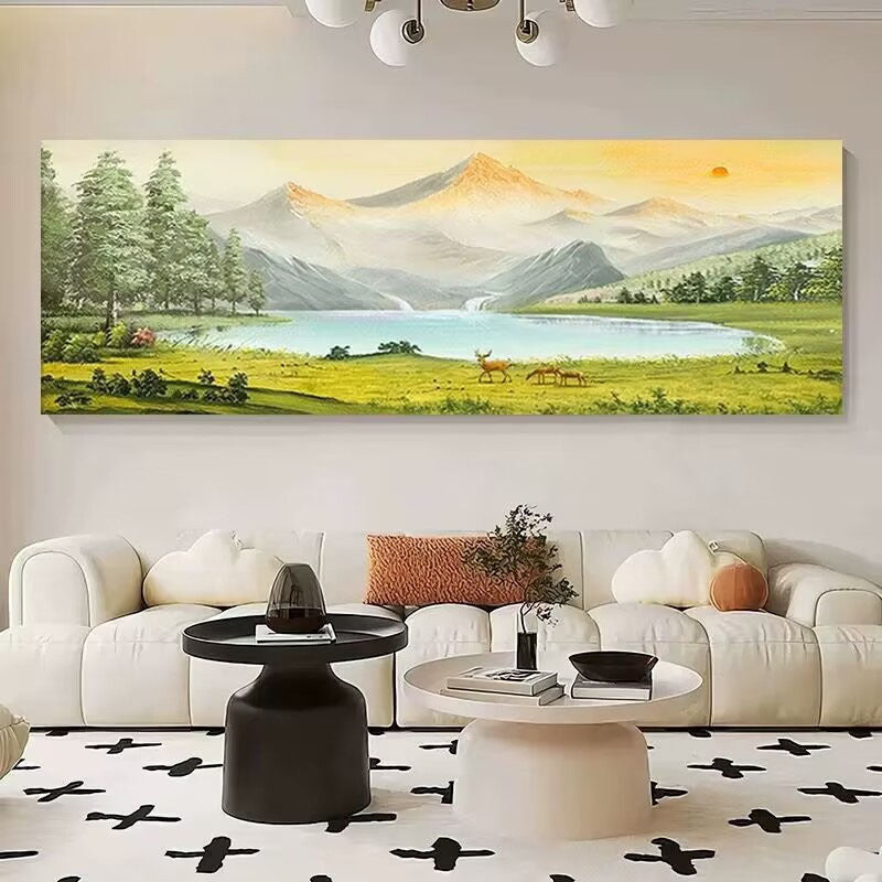 Scenic Mountain Landscape Canvas Wall Art