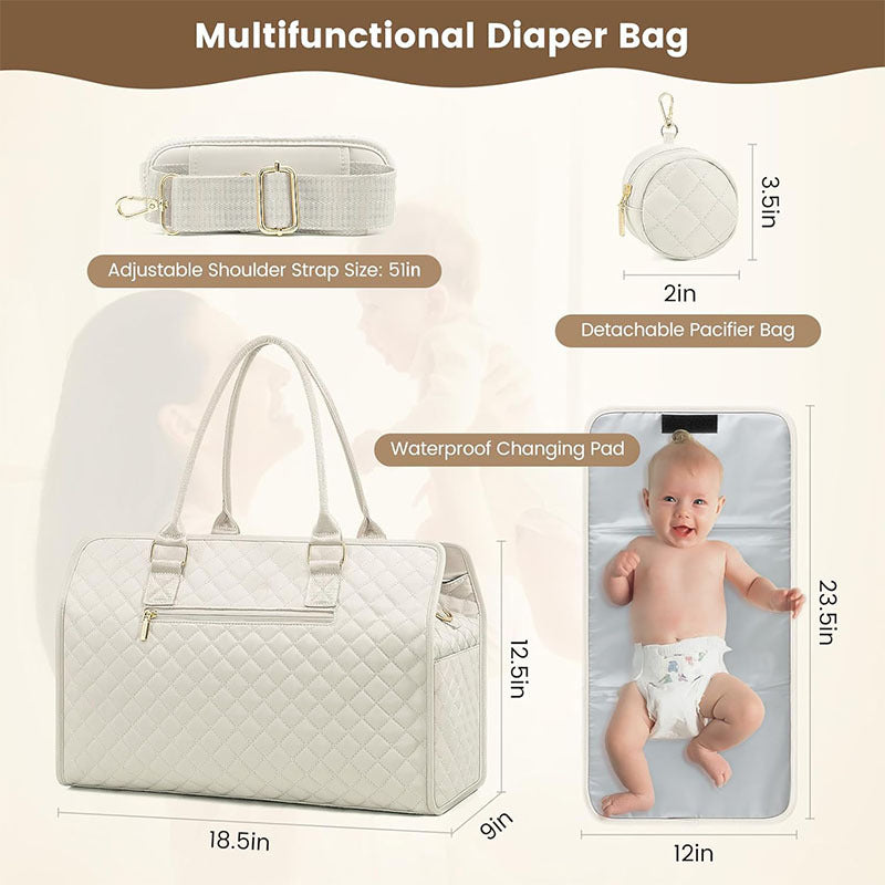 Padded handbag with detachable cosmetic pouch and organizer Bowlift