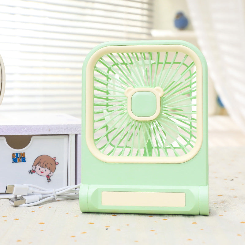 Women's Portable Fan with Cat Ears Bowlift