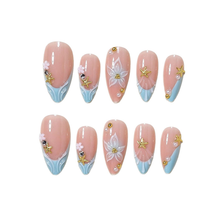 Artistic Butterfly-Themed Press-On Nail Art Bowlift