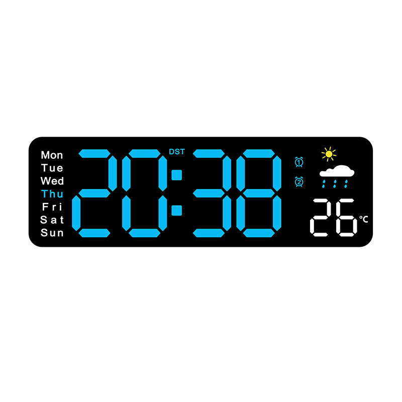 Digital radio alarm clock with temperature and day of the week display Bowlift