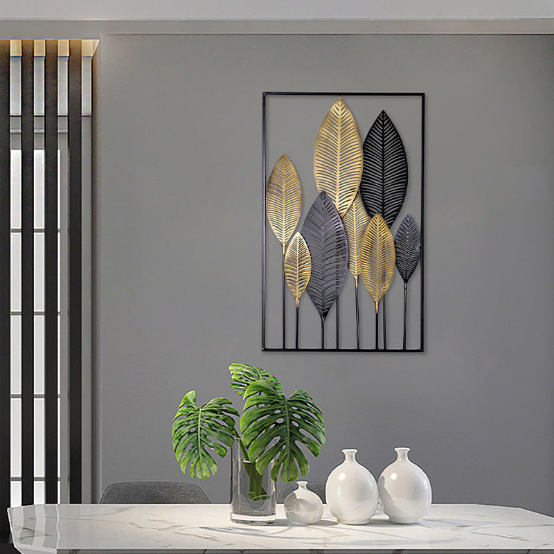 Artistic Metal Leaf Wall Sculpture Bowlift