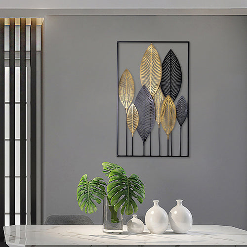 Artistic Metal Leaf Wall Sculpture Bowlift