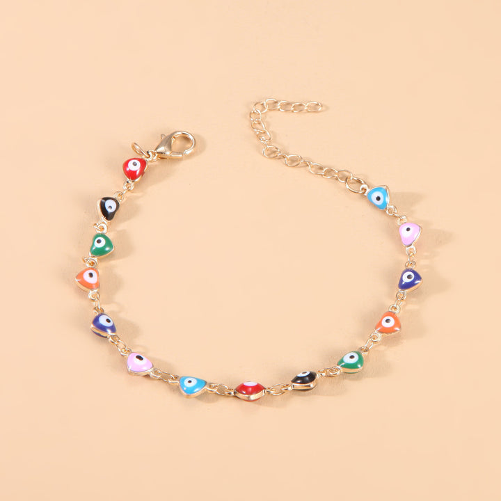 Colorful Evil Eye Charm Anklet Bowlift
