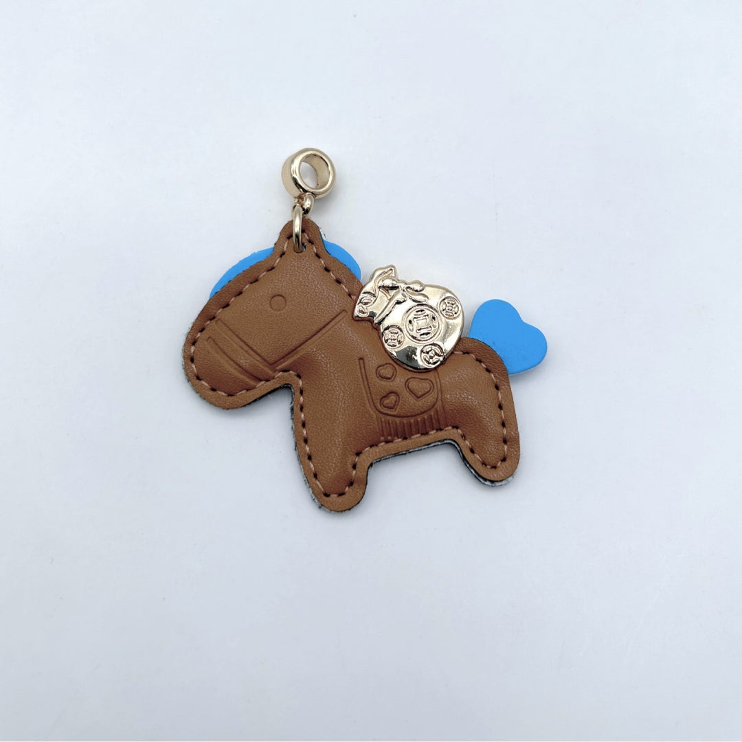 Animal-Shaped Leather Keychain Bowlift