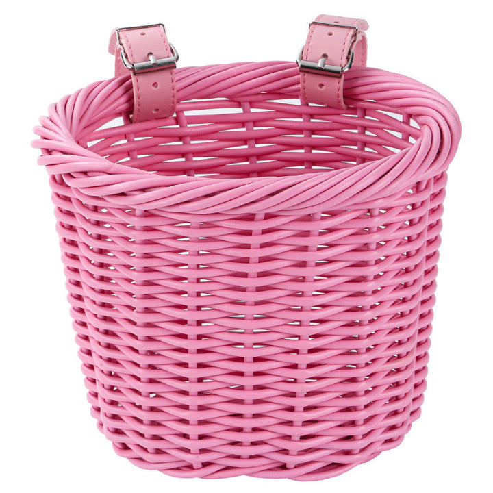 Woven Storage Basket with Adjustable Leather Straps Bowlift