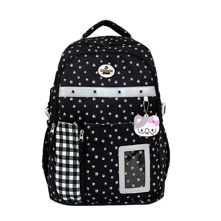 Multi-Pocket Patterned Backpack Bowlift
