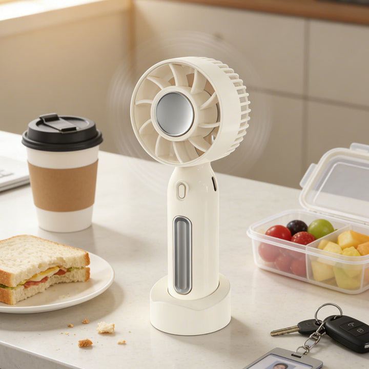 Women's Portable Battery Handheld Fan with Innovative Cooling Technology Bowlift