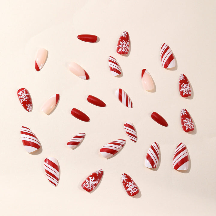 Holiday-Inspired Acrylic Nail Art Bowlift