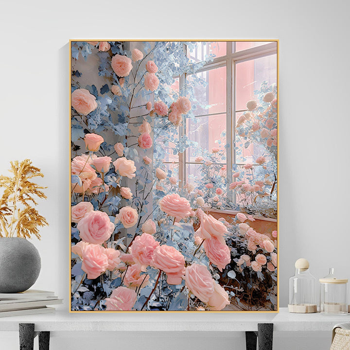 Floral Garden Scene Wall Art Bowlift