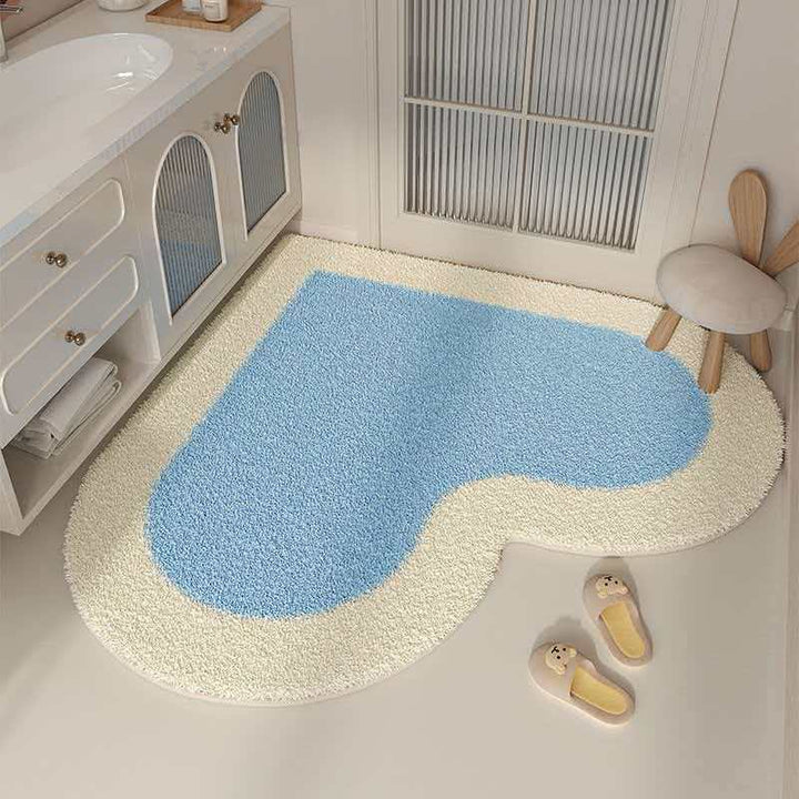 Heart-Shaped Soft Bathroom Mat