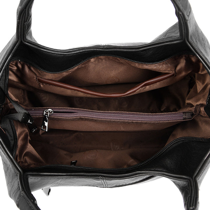 Classic Faux Leather Handbag Bowlift