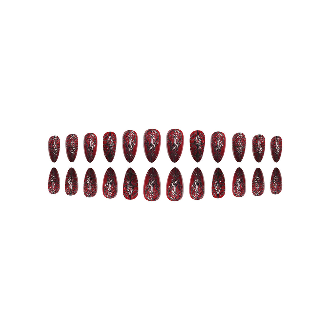 Gothic-Inspired Stiletto Press-On Nail Extensions Bowlift