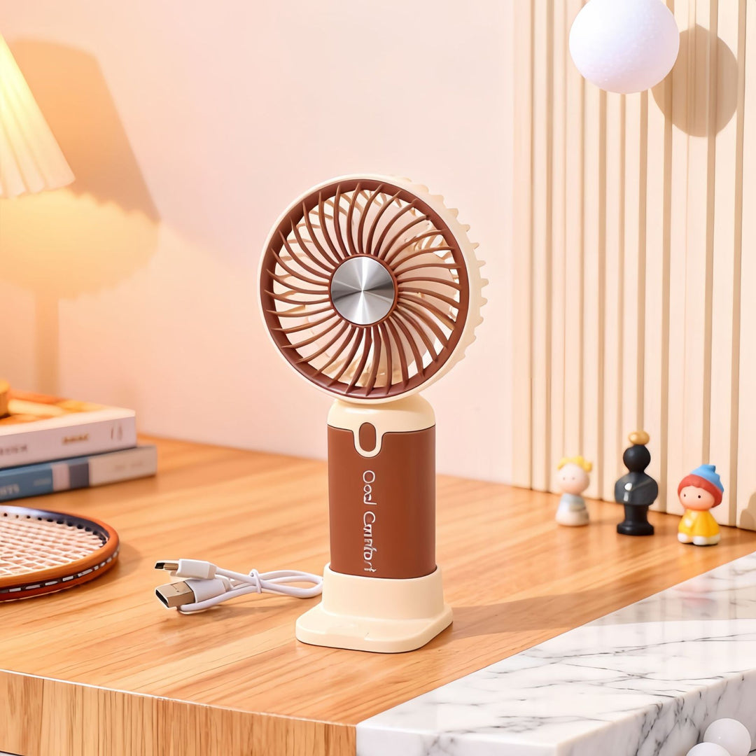 Women's Portable Hand Fan with USB Charging Function Bowlift