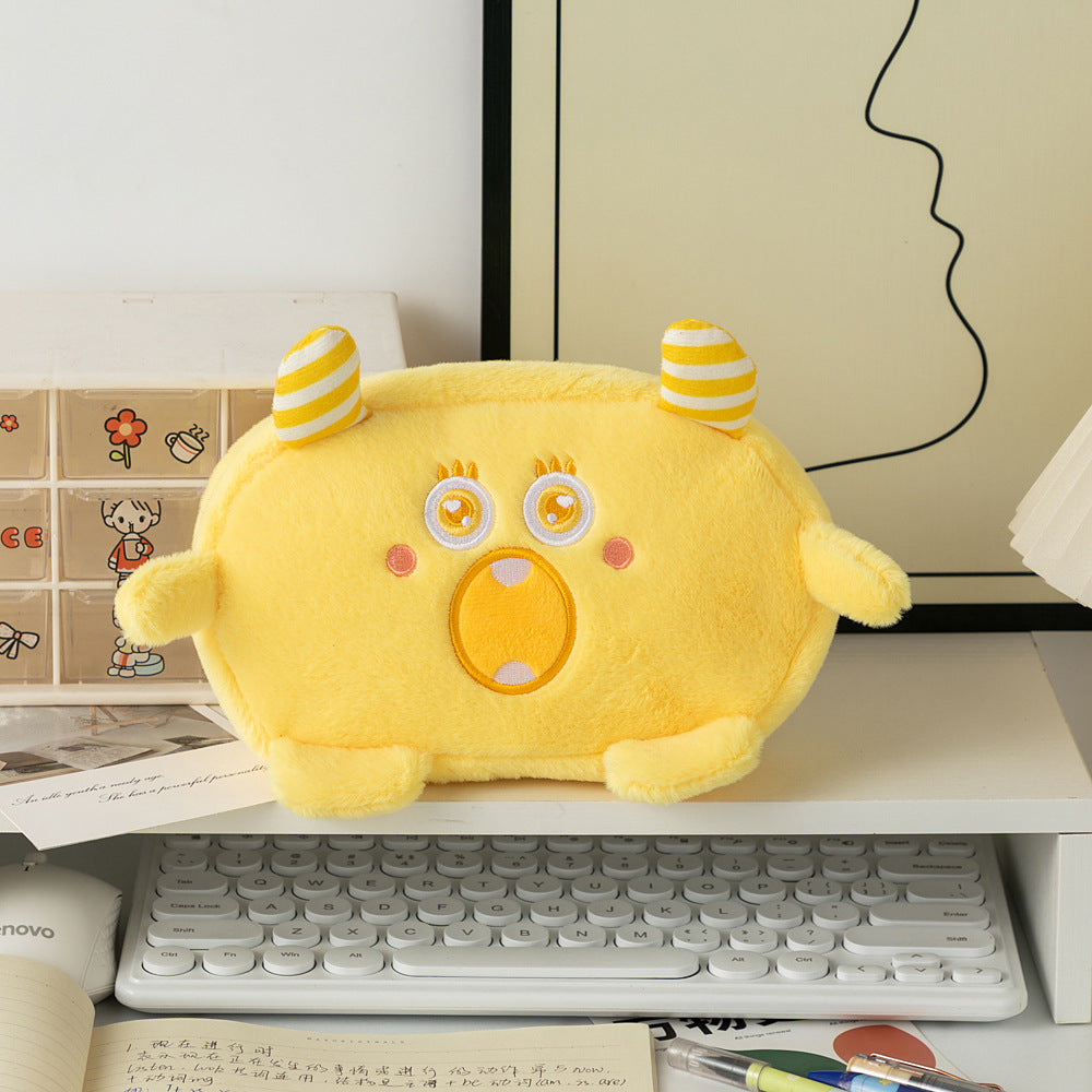 Plush Monster-Shaped Pencil Case Bowlift