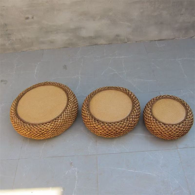 Handcrafted Braided Seat Pouf Bowlift