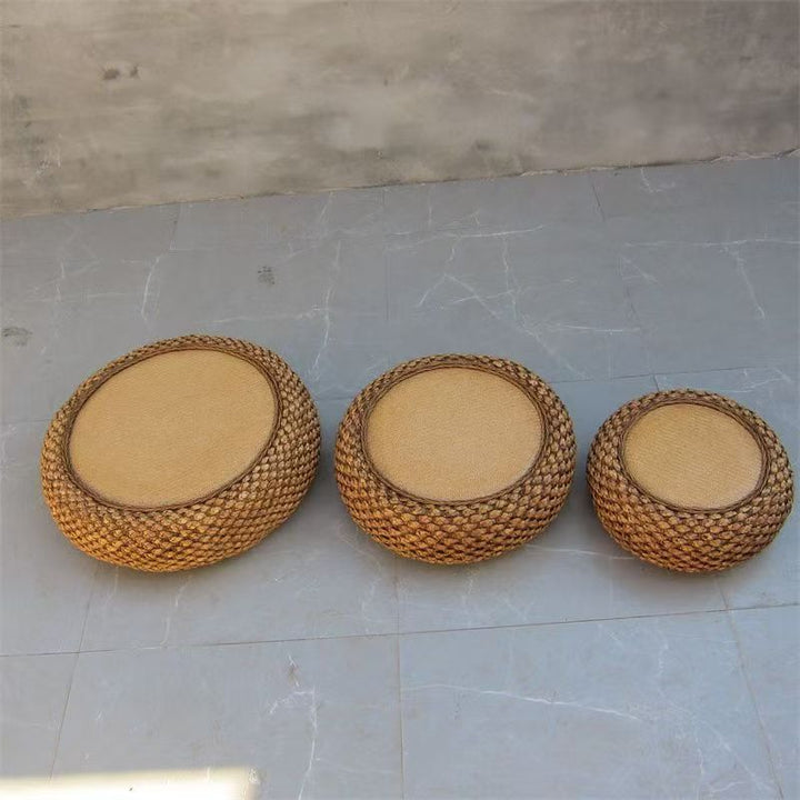 Handcrafted Braided Seat Pouf Bowlift