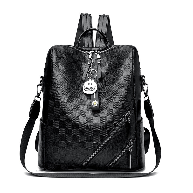 Checkered Pattern Stylish Backpack Bowlift