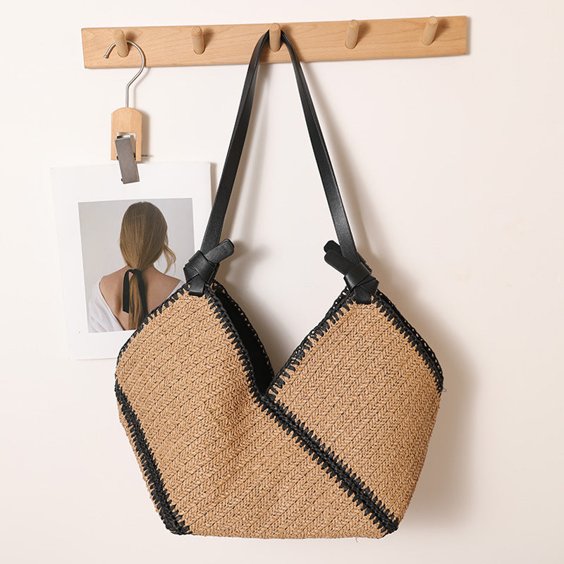 Handmade Boho bag with leather accents Bowlift