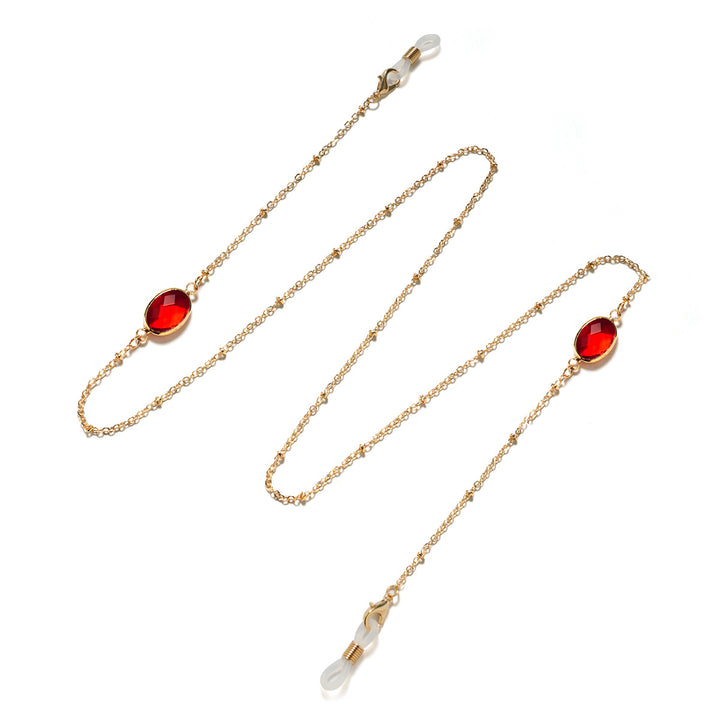 Chic Gemstone-Accented Eyewear Chain Bowlift
