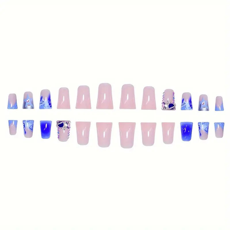 Decorative 3D Water Droplet Nail Art Extensions Bowlift