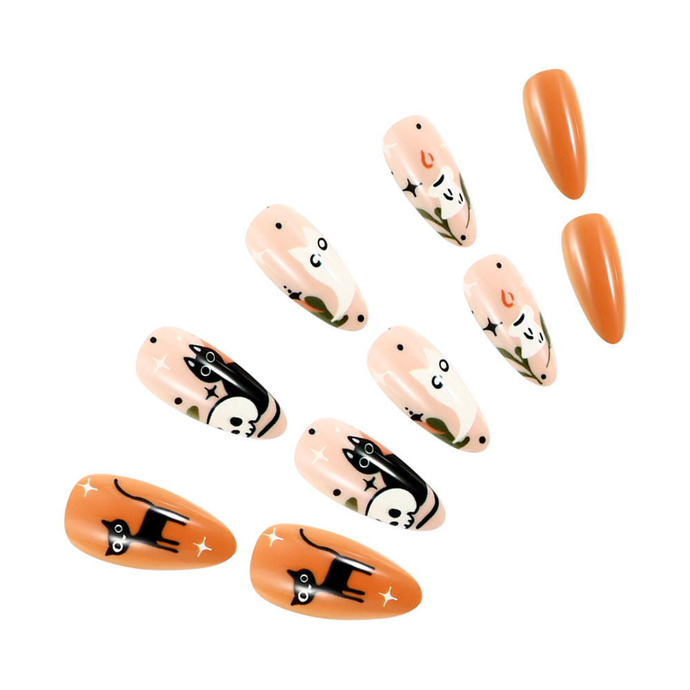 Artistic Press-On Nail Art With Whimsical Animal Designs Bowlift