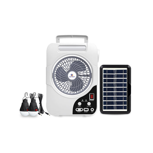 Unisex portable solar ventilation device with integrated battery, LED lights and USB connection Bowlift