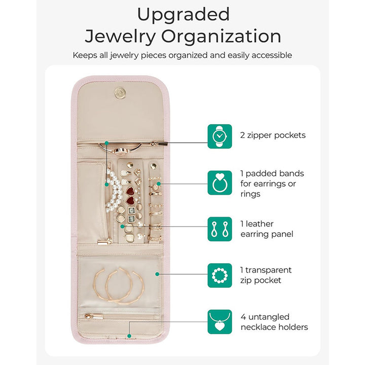 Jewelry organizer with versatile compartment layout Bowlift