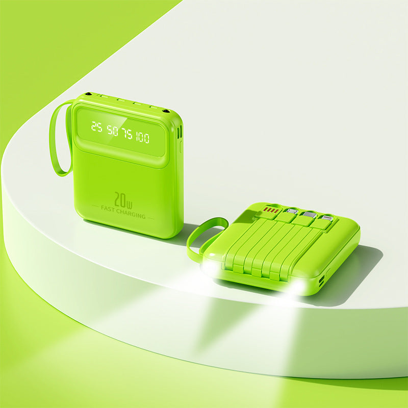 Portable power bank with multifunctional fast charging capability and digital display Bowlift