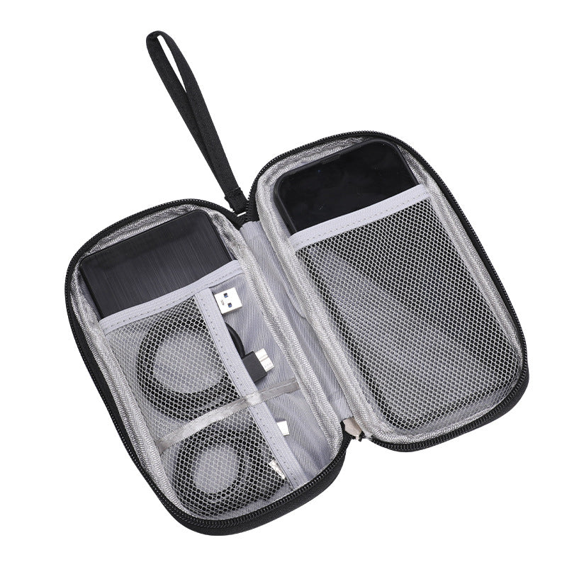 Tech Accessory Organizer Pouch with Mesh Compartments and Elastic Cable Loops Bowlift