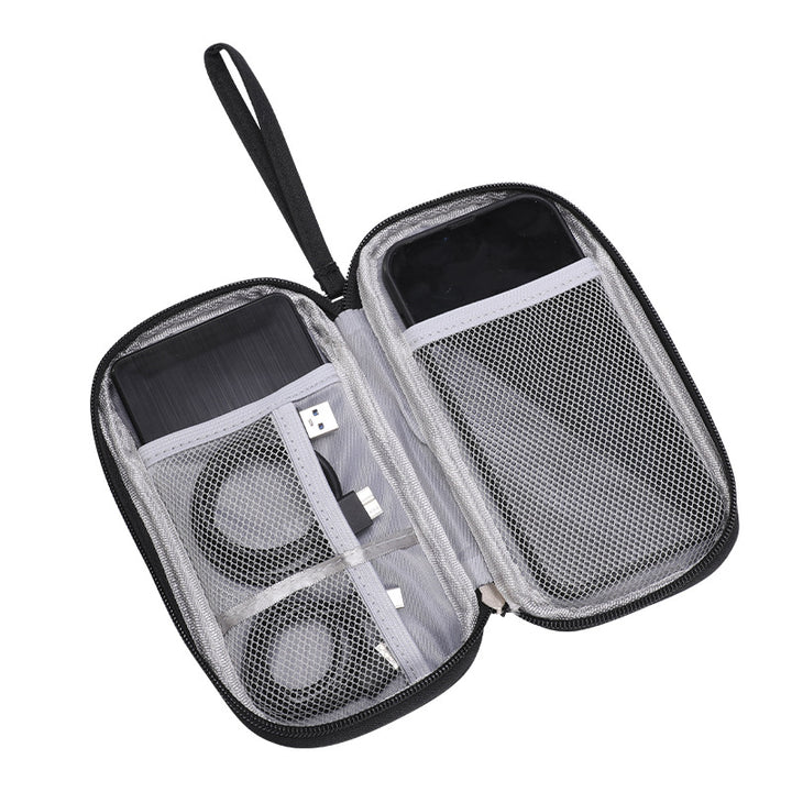Tech Accessory Organizer Pouch with Mesh Compartments and Elastic Cable Loops Bowlift