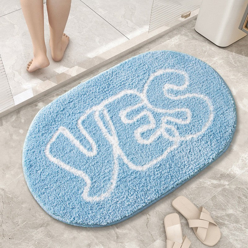 Floral Patterned Bathroom Mat