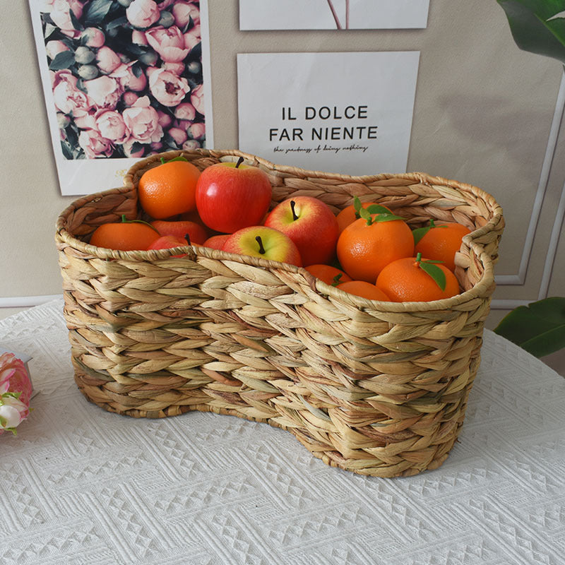 Woven Storage Basket with Organic Curved Design Bowlift