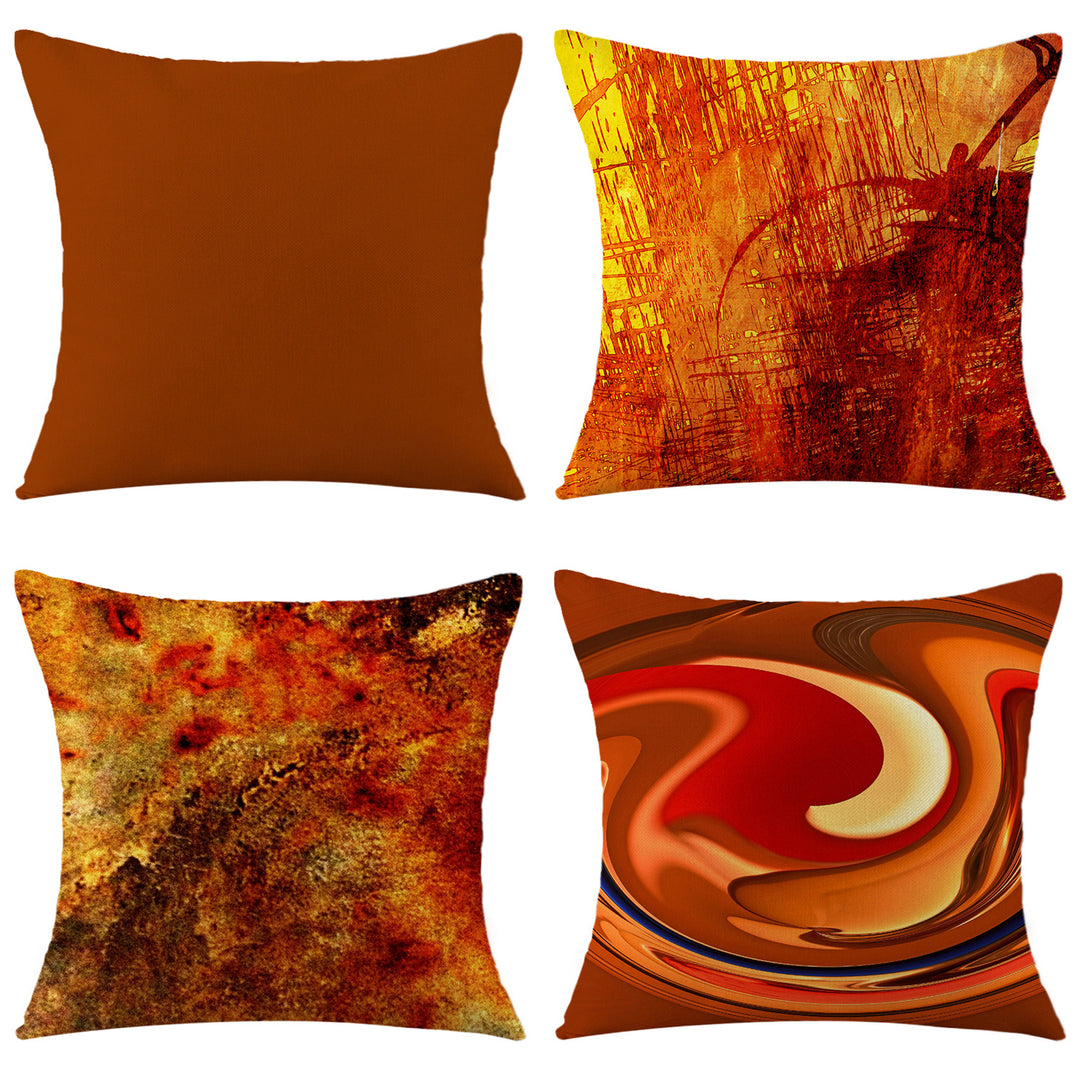 Women's cushion cover with textured fabric and warm earth tones Bowlift