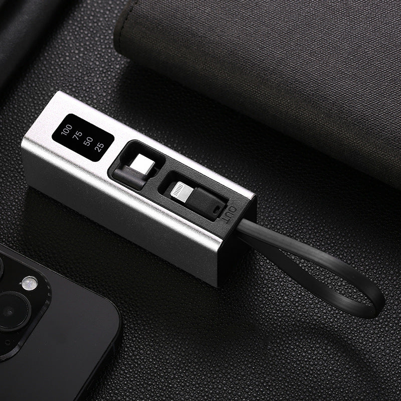 Multifunctional charger with integrated USB cable and LED display Bowlift
