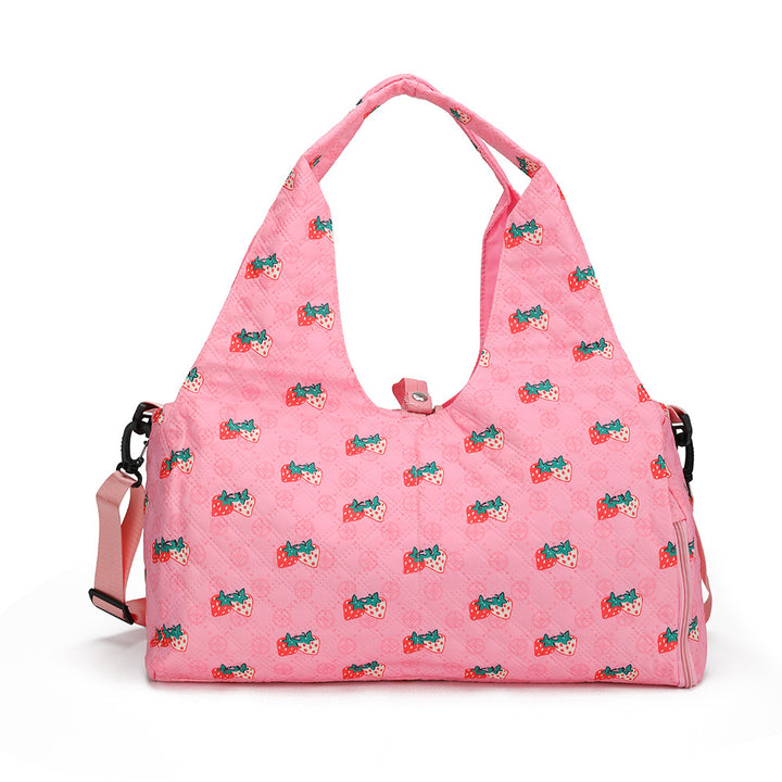 Floral Pattern Quilted Shoulder Bag Bowlift