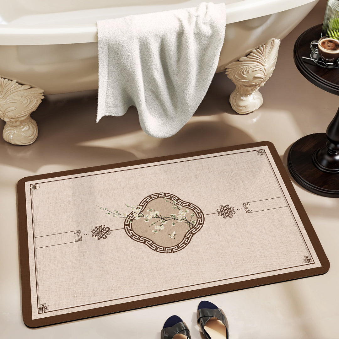 Elegant Geometric Bathroom Mat Bowlift