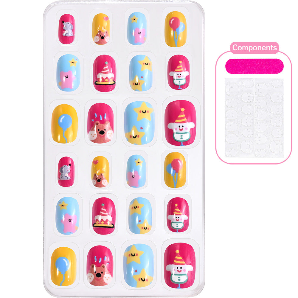 Themed Summer Beach Nail Art Press-On Nails Bowlift