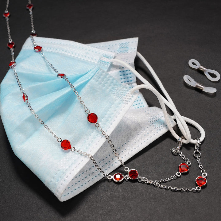 Elegant Crystal-Embellished Eyewear Chain Bowlift