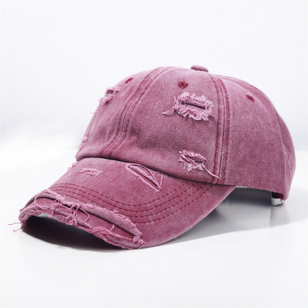 Women's washed baseball cap with destroyed look Bowlift